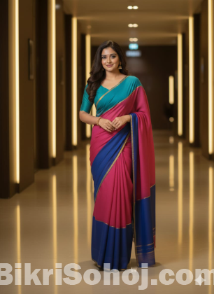 Half Silk Saree with blause pcs